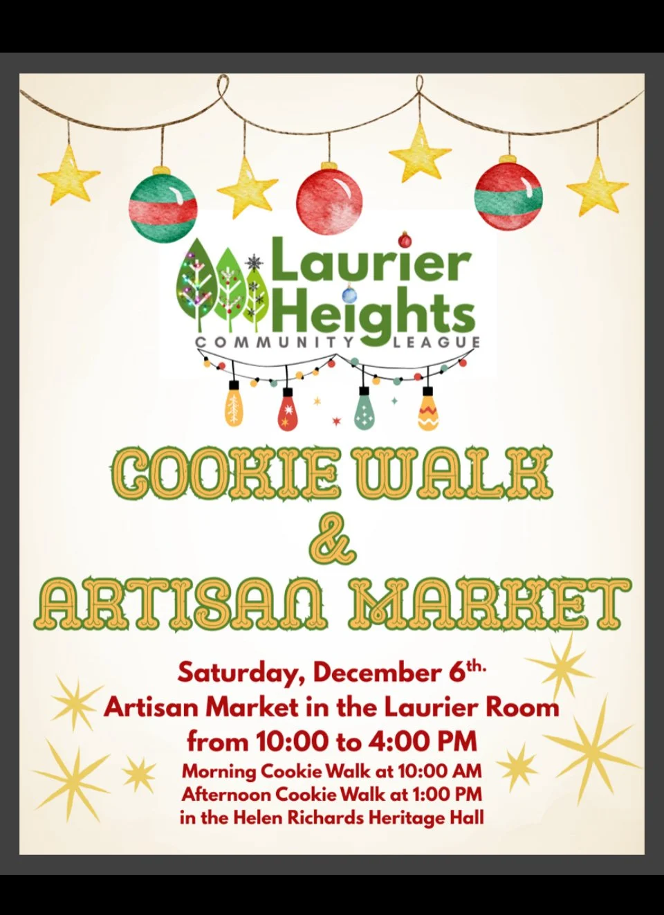 Artisan Christmas Market &amp; COOKIE WALK