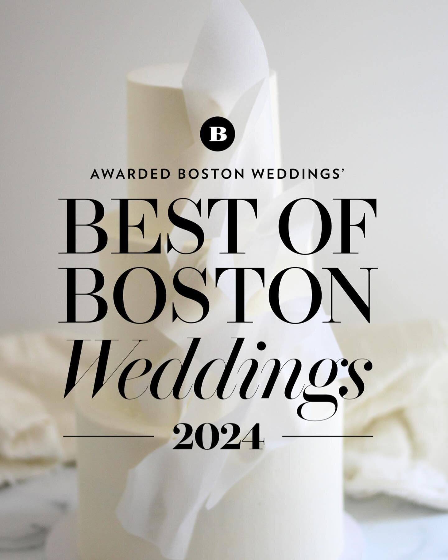 What a great way to start 2024!! Best of Boston WEDDINGS for wedding cakes!! Thank you so much @bostonmagazine &amp; @bostonweddings 😭🥹 I would have never thought that getting laid off from my job would ever lead me to this cake journey! &amp; achi