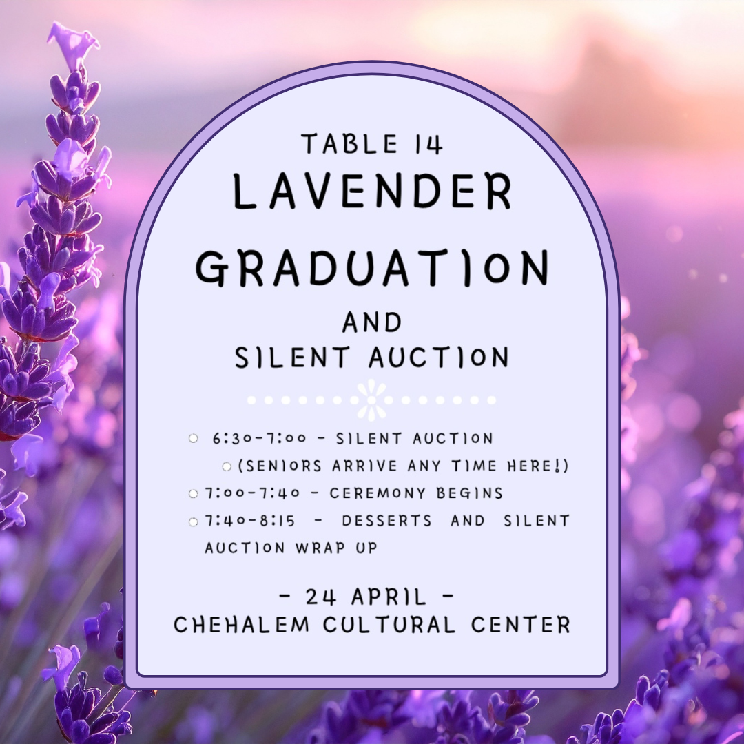 Table14 Lavender Graduation + Silent Auction 