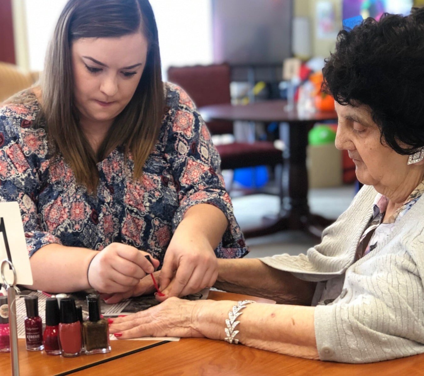 Throwback Thursday to some nail painting! Our Silver Fox members are always look dazzling!