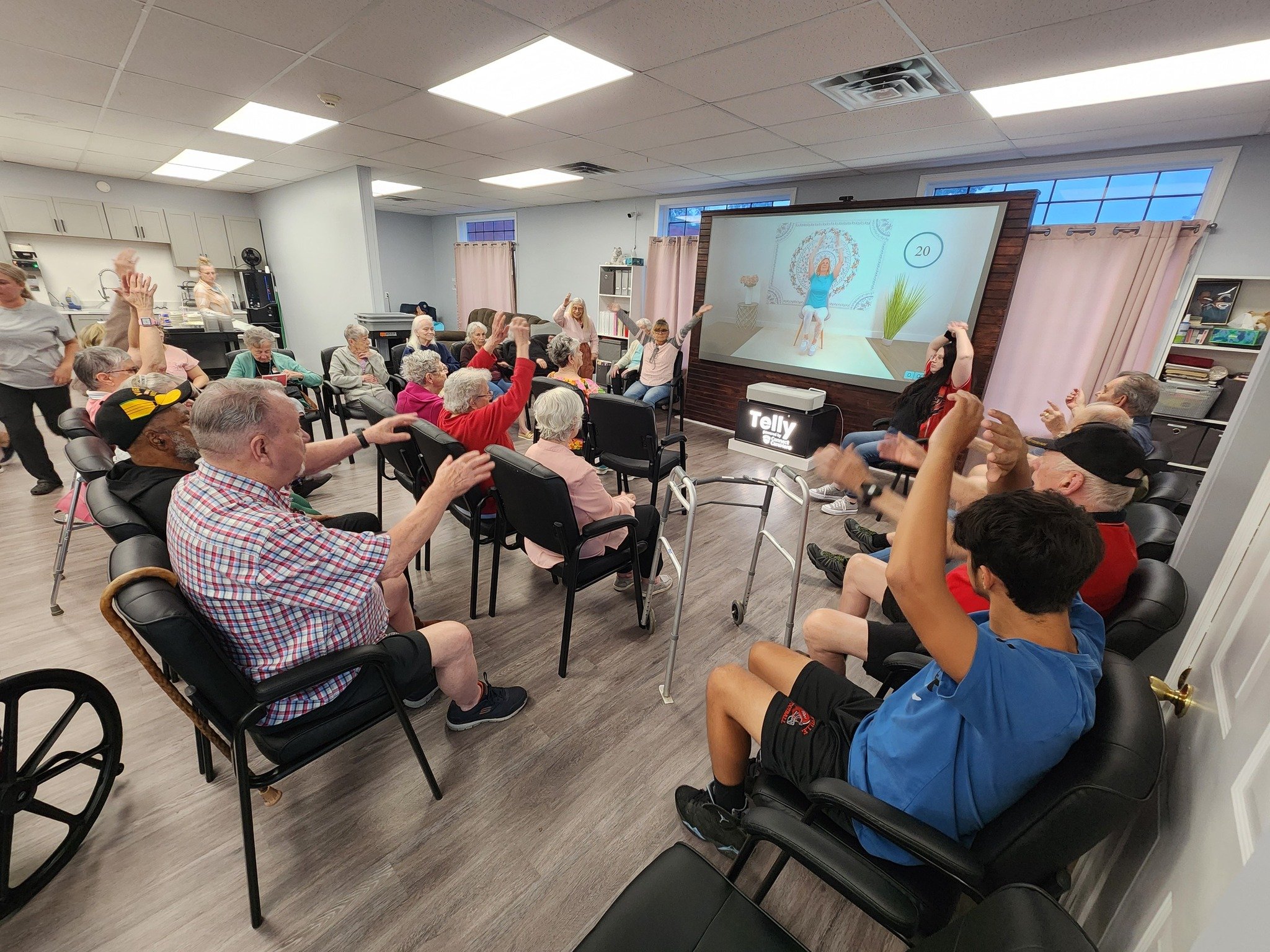 Staying active is key to healthy aging. Our exercise sessions are fun and energizing! #HealthyAging #SeniorFitness