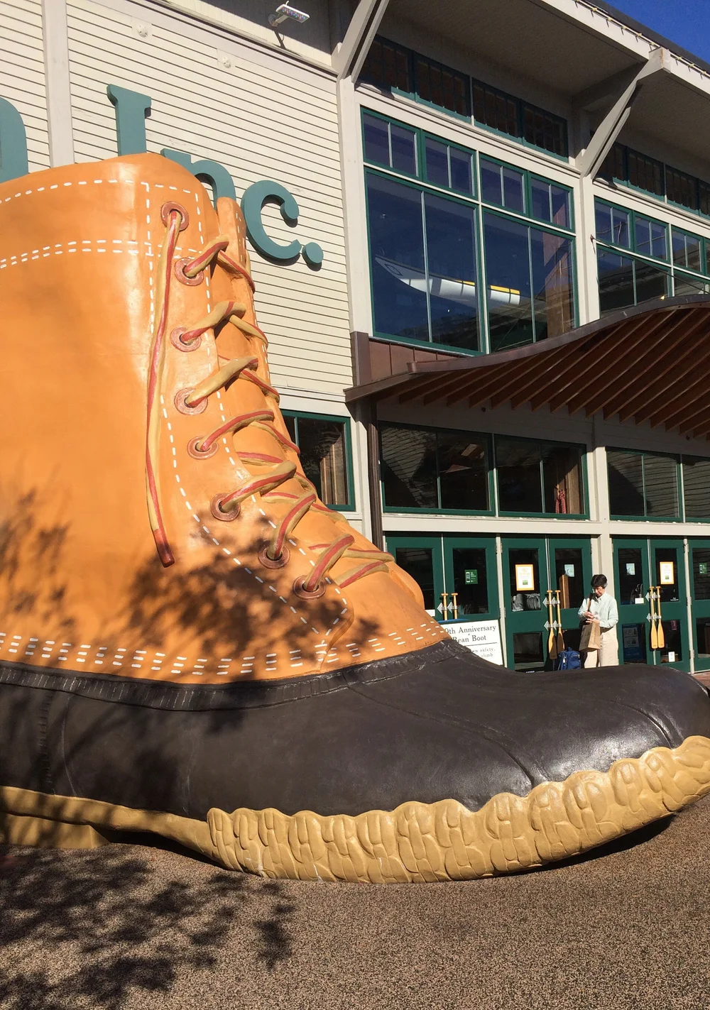The LL Bean boot outside the LL Bean flagship store