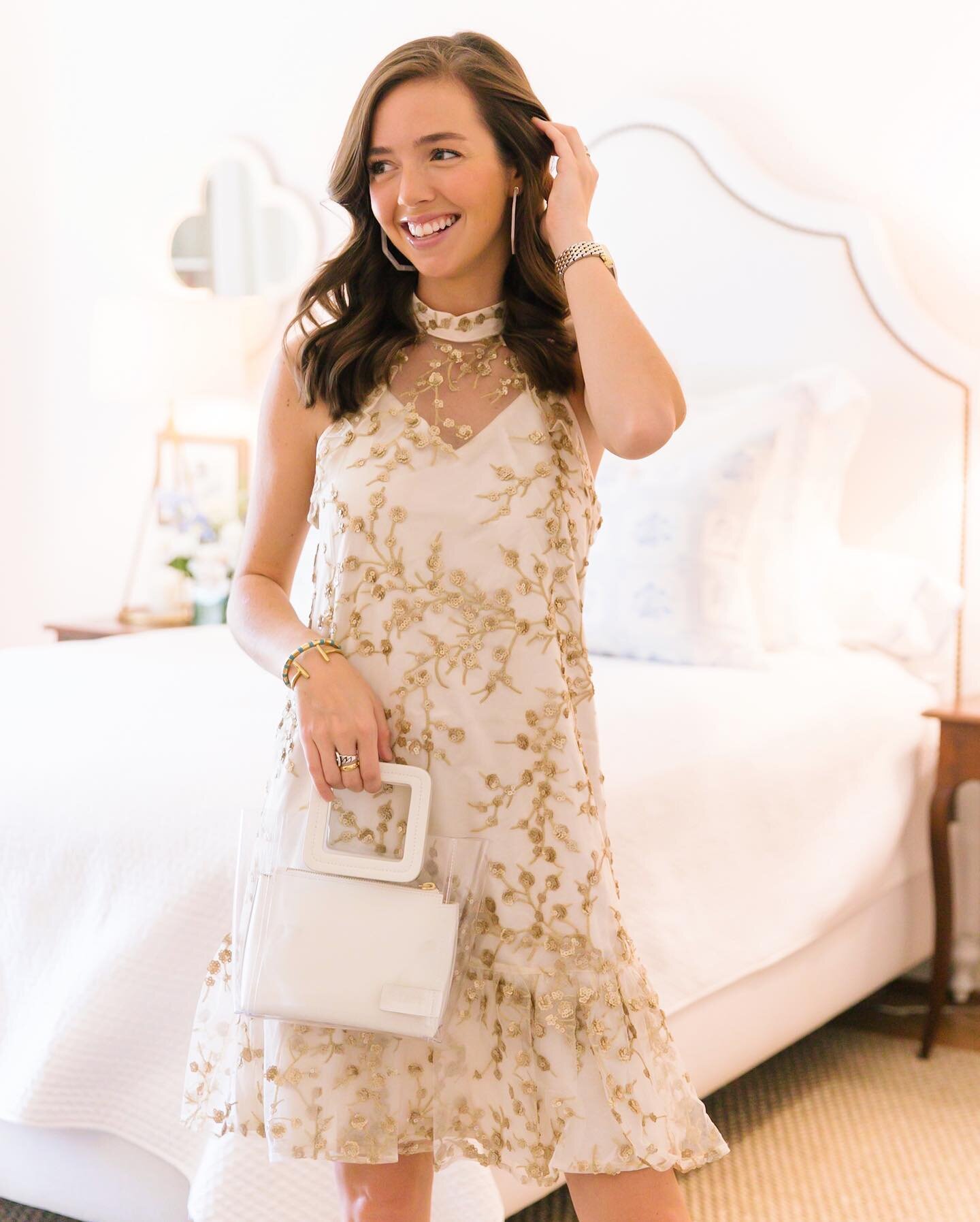 stepping out for a few special events this spring and SO excited about a few new finds from @juliebrownnyc 😍 love the shimmer of this dress- perfect for upcoming weddings, events, parties... and especially graduates looking for a special number to w