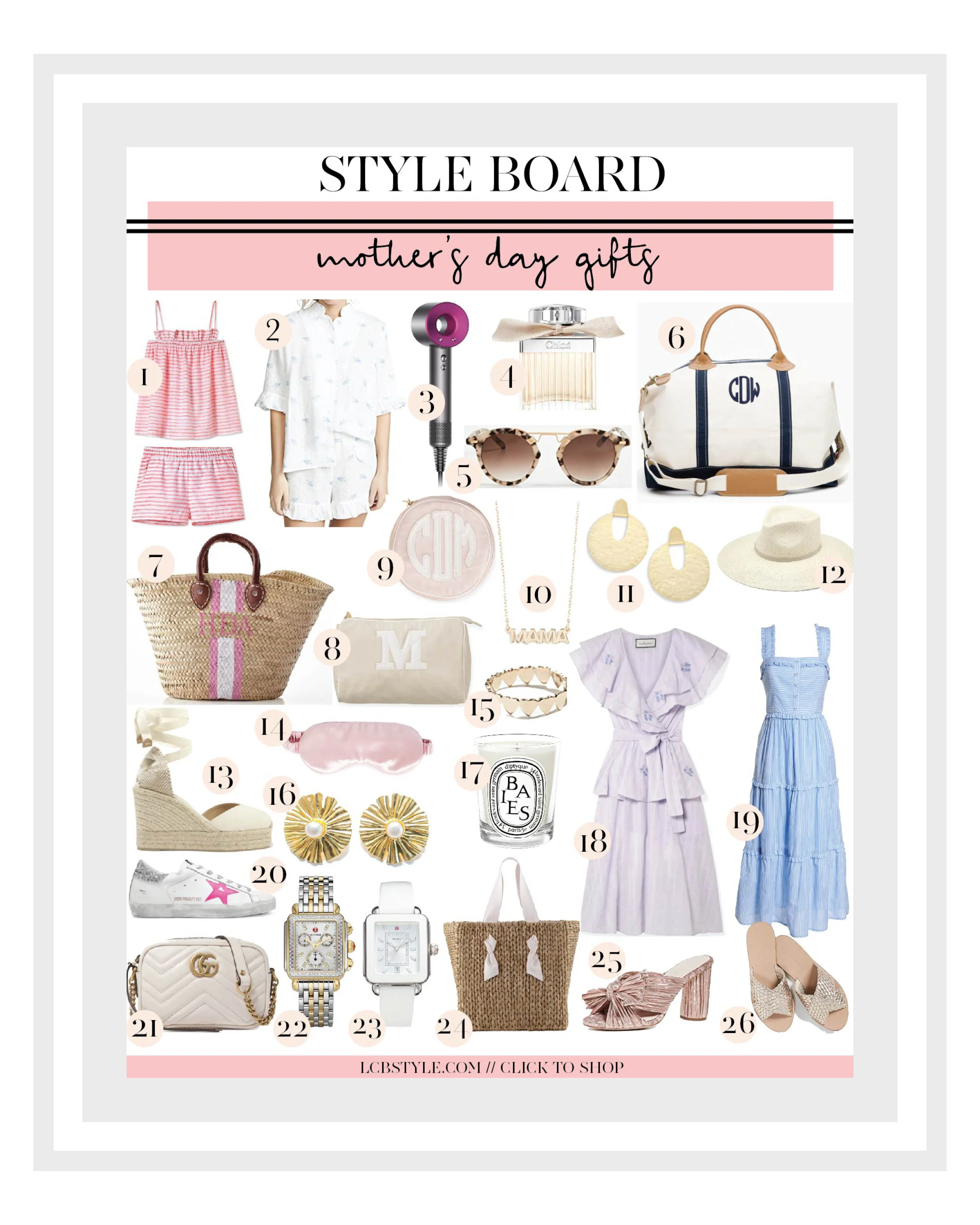 Style Board by LCB No. 6: 26 Mother's Day Gifts