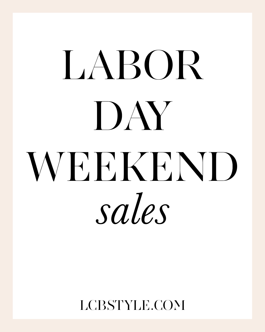 Labor Day Weekend Sales