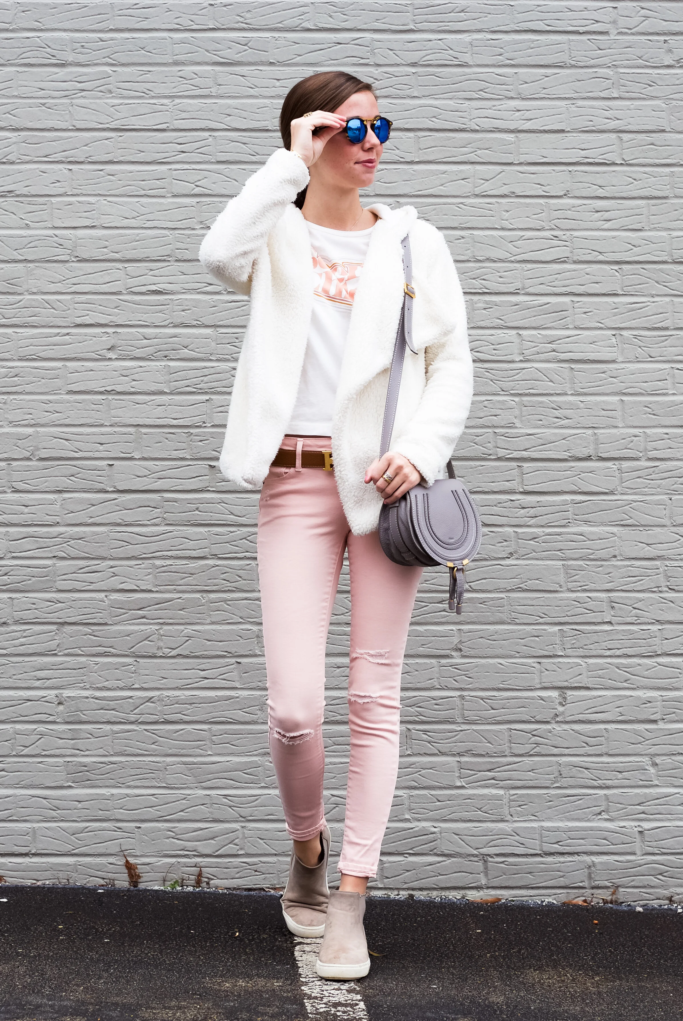 Graphic Tee + Pink Jeans feat. Hampden Clothing