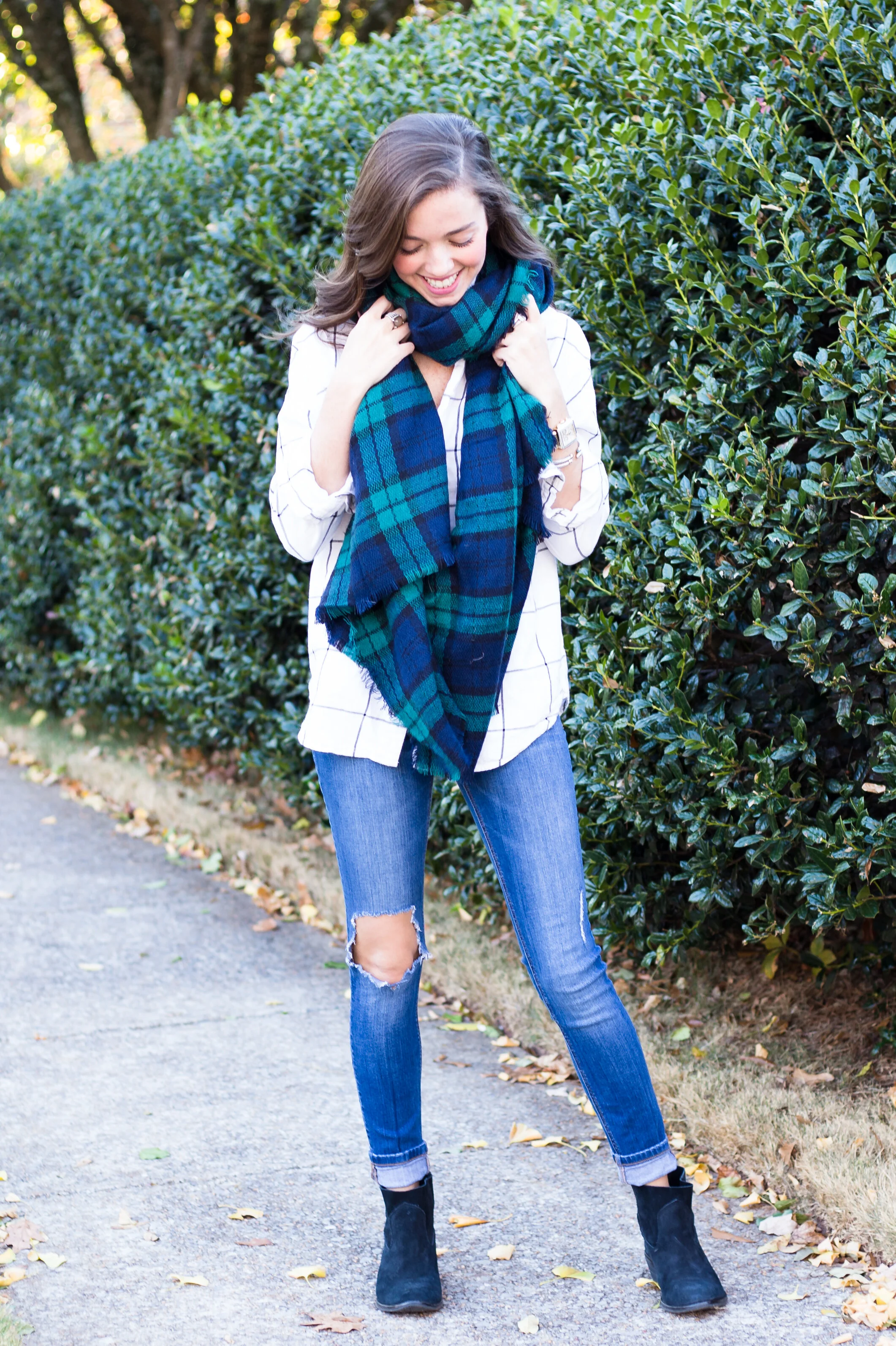 Flannel + Blanket Scarf Two Ways