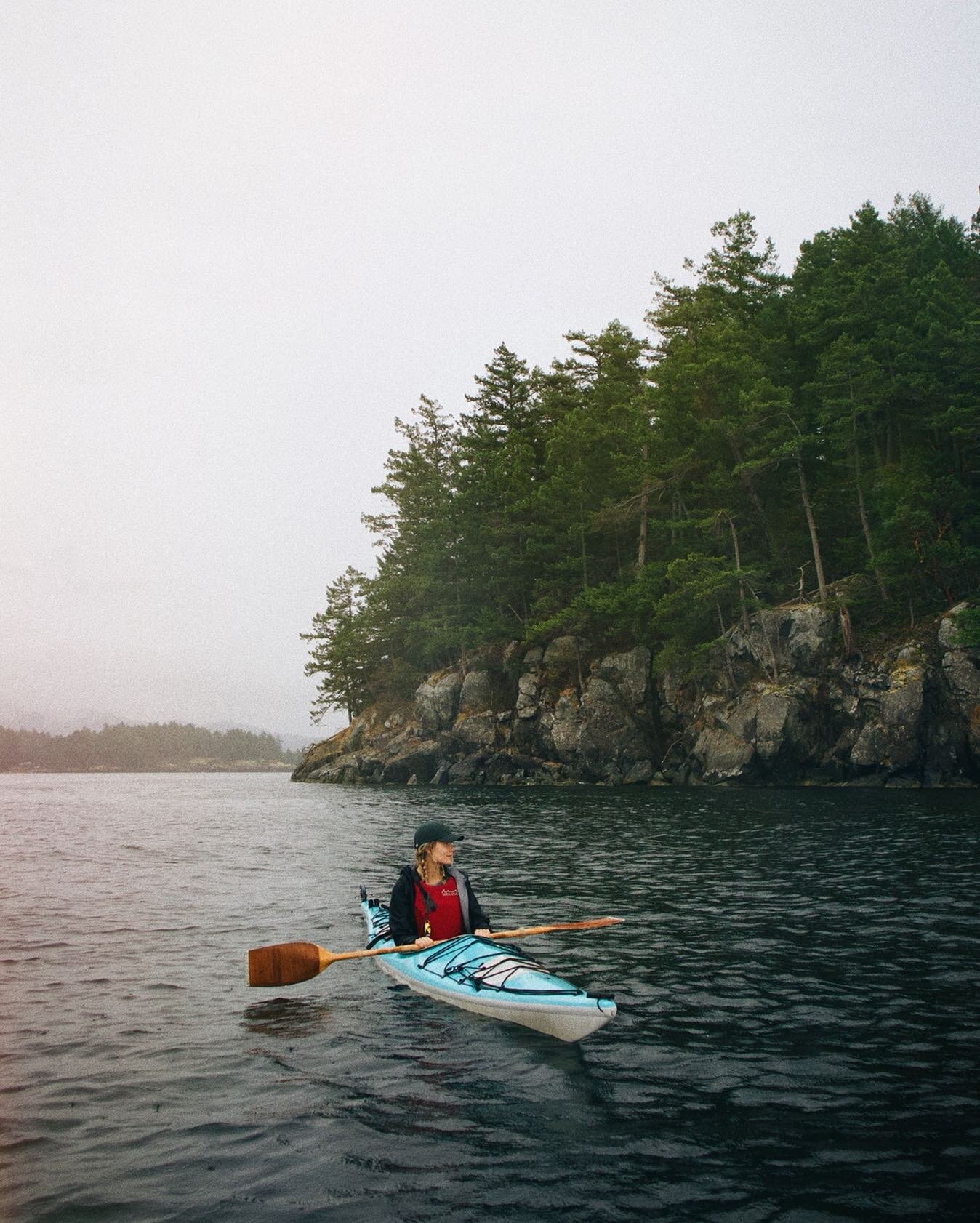 Rainy paddles in Howe Sound in my little blue &lsquo;yak. This was the start of a weekend trip and the weather wasn&rsquo;t very promising at all- but several hours and one very wet crossing later, the sun broke through the clouds. We laid out our so