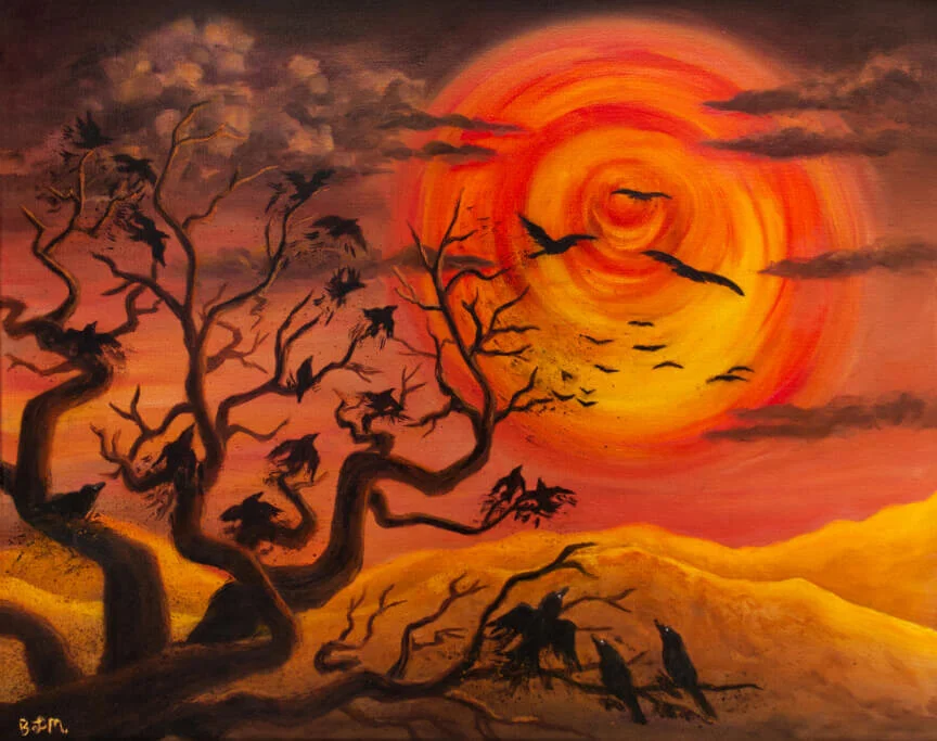 October Sky, oil, commissioned