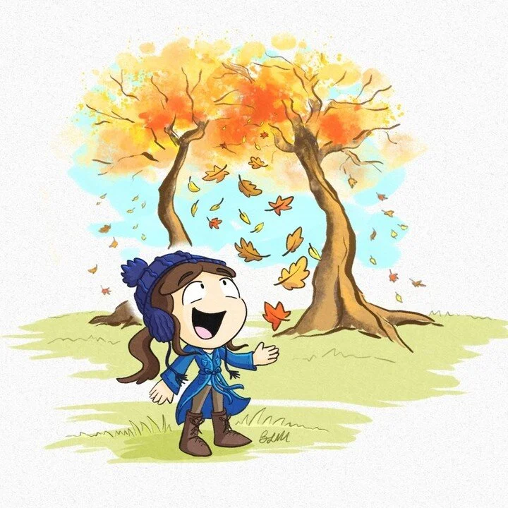 The trees are so pretty this month in east TN! What's your favorite thing about the season? Also, new blog post on my website with some general updates and fun doodles. Happy fall! (link to website in bio)

#blog #doodles #illustration #comics #updat