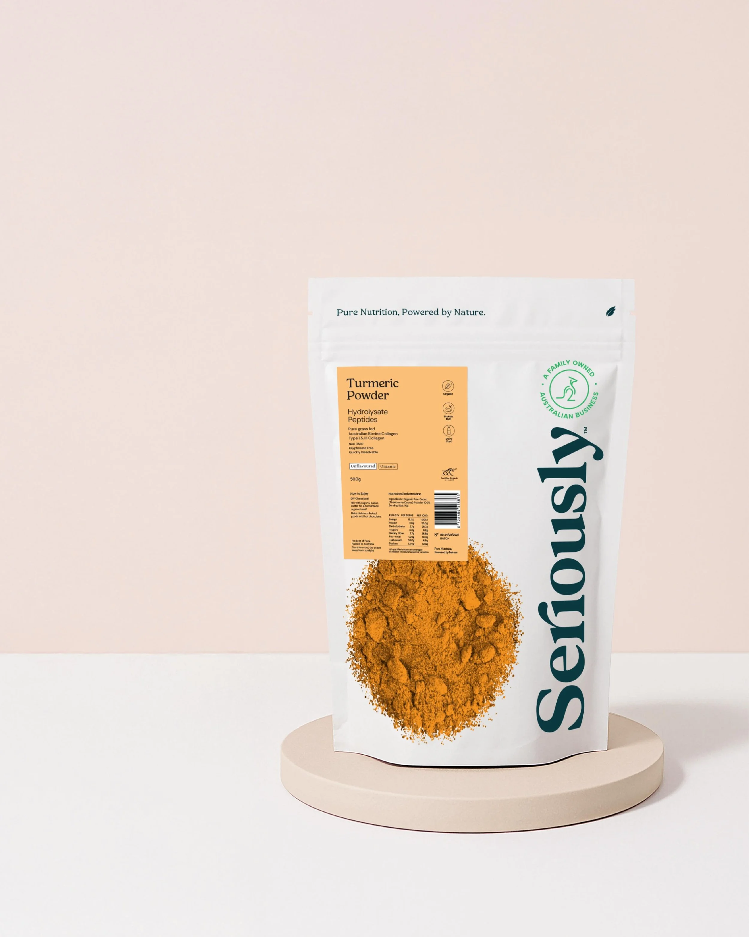 A packaging and label system was developed for Seriously Organic across more than 100 SKUs. Built around an internally printed label setup that allows the range to grow fast while keeping shelf presence clean, connected and easy to follow.