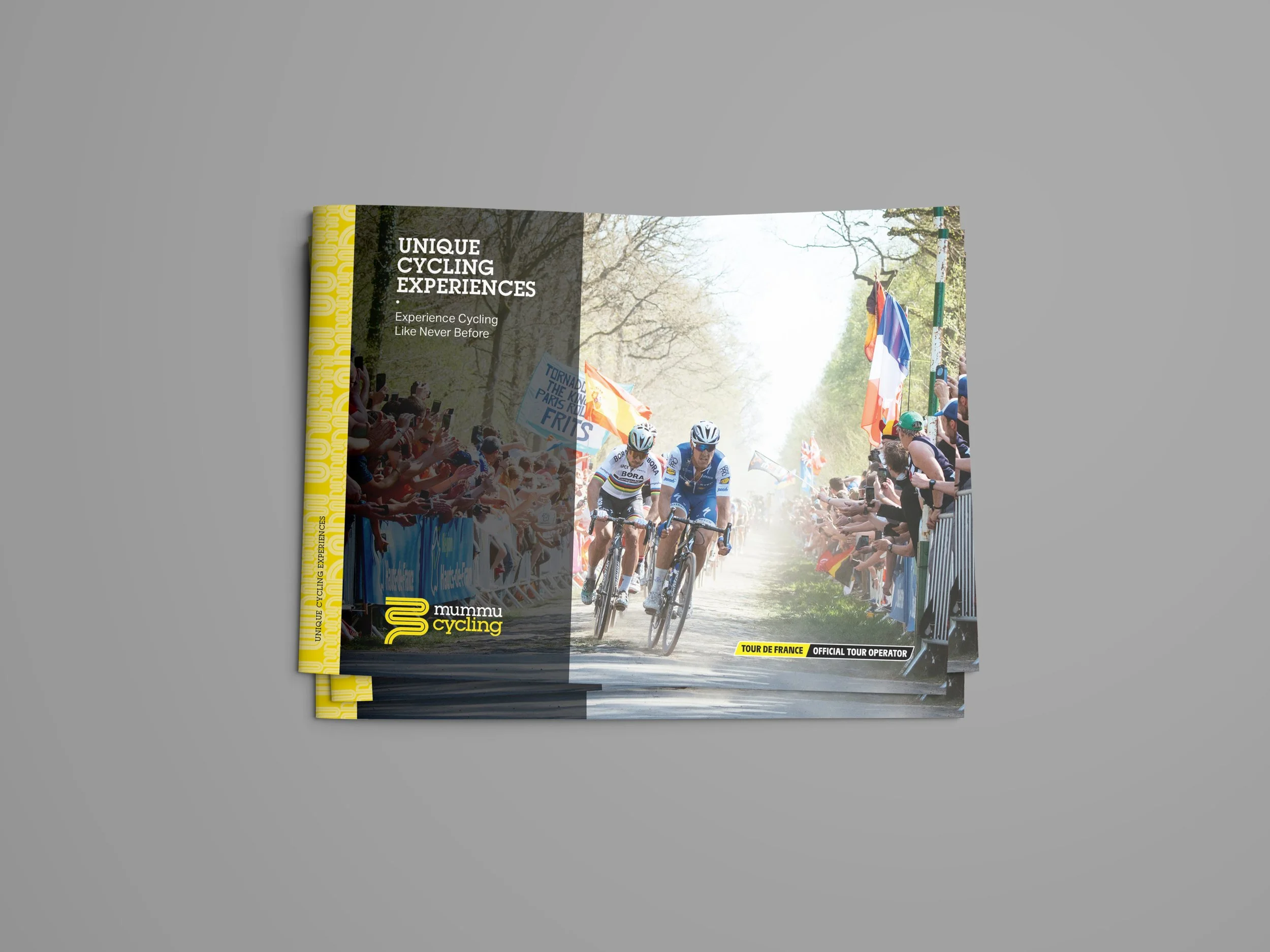Mummu Cycling Tour schedule publication design