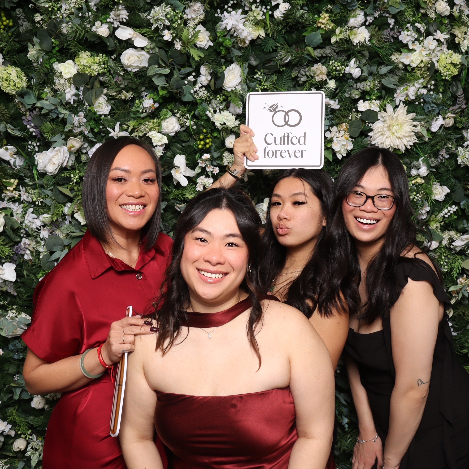 NW Rose Events Photobooth in Portland, OR  wedding photobooth rental. Oregon photobooth rental near me. 2026 wedding. 2027 wedding. Oregon bride. Wedding reception ideas. Flower wall backdrop. Flower wall rental. Portland flower wall backdrop.