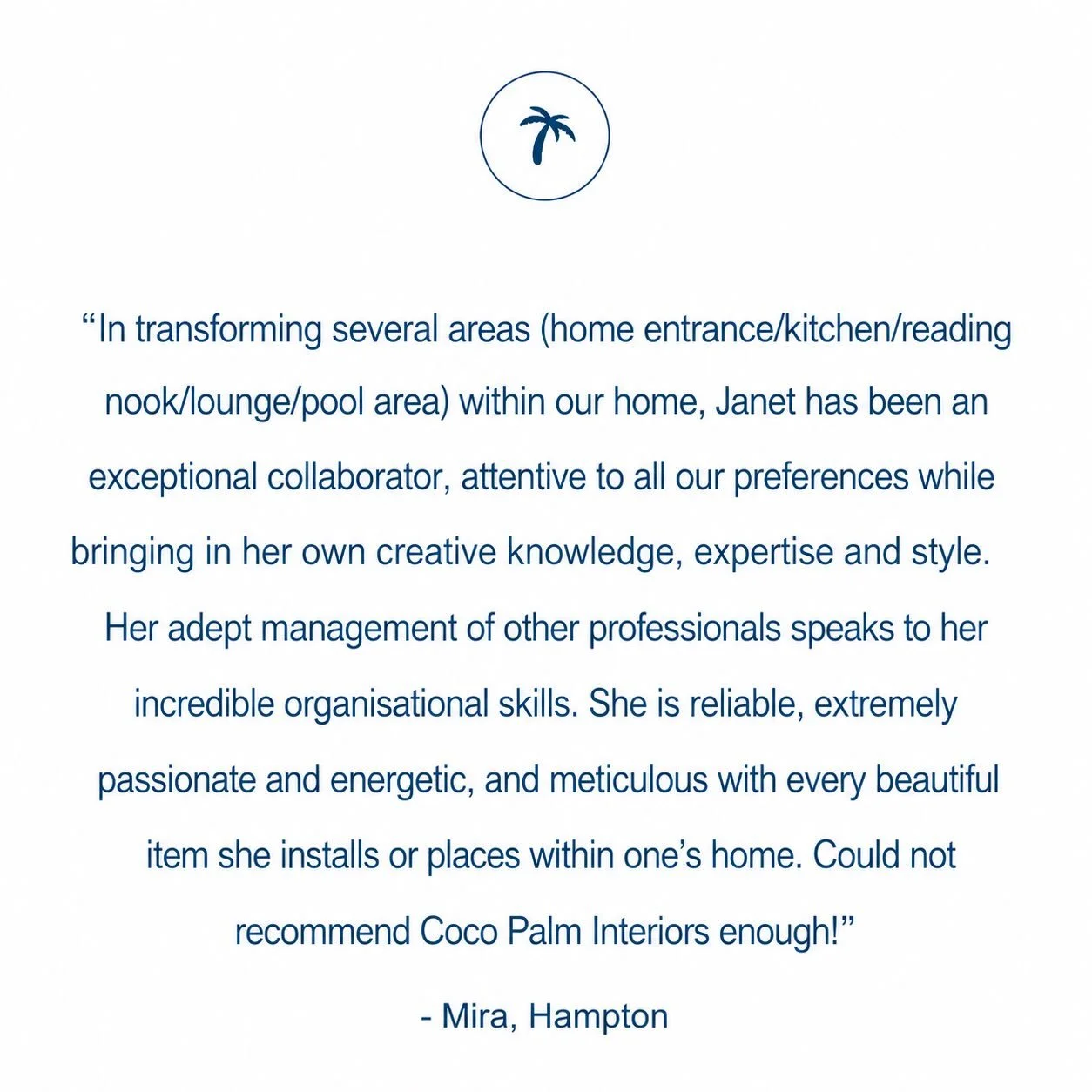 ✨ At Coco Palm Interiors, we believe exceptional design happens when creativity, organisation and collaboration come together.

From the initial concept through to the final styling touches, our goal is to create homes that feel both beautiful and de