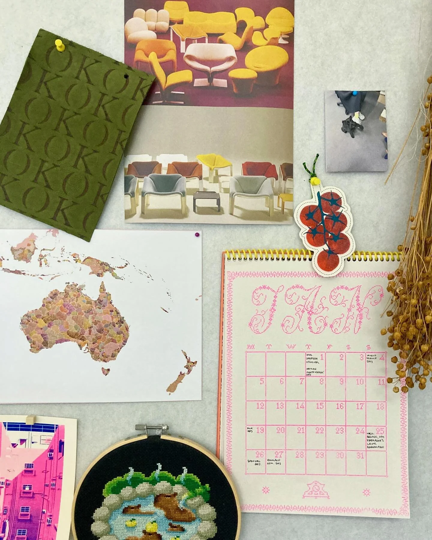 Incontrovertibly AI-generated pinboard