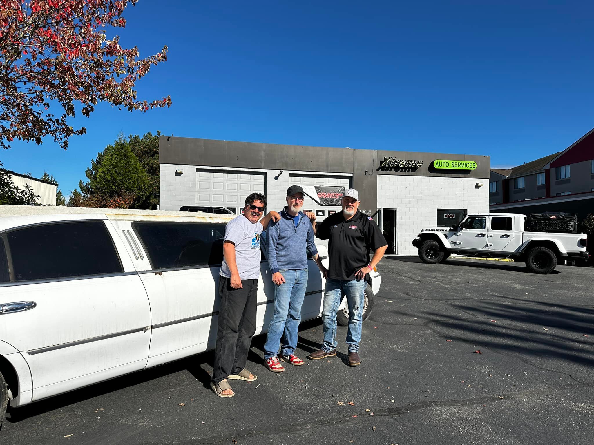 Big shout out and Thanks to  Khaos Ann Chelsea ￼ for bringing my Limo up from California for the next ￼ Guinness world record attempt.￼ getting it checked out by extreme automotive to make sure the transmission and engine are in good working order th