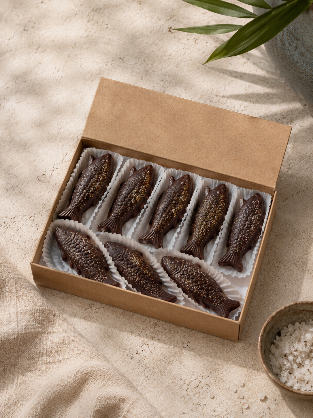8 Piece Chocolate Toffee Fish