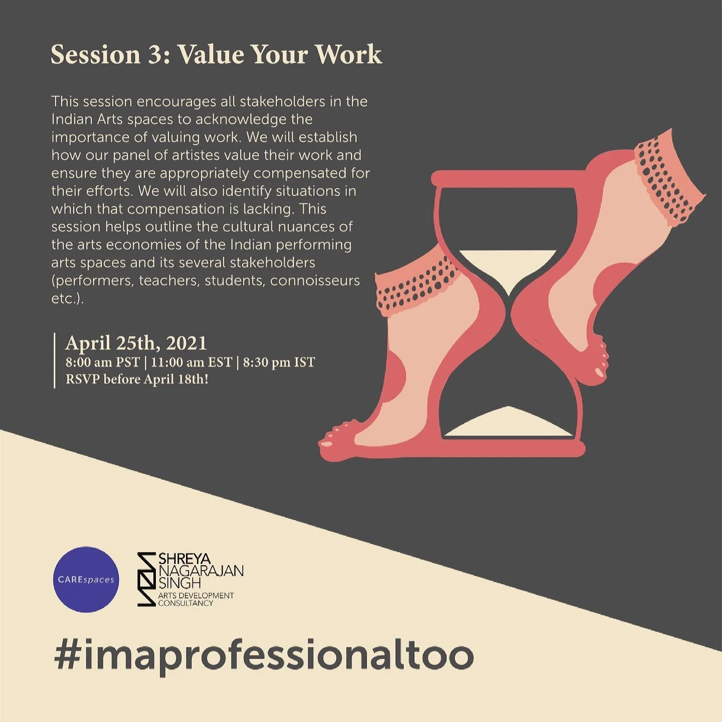 SESSION 3 of #imaprofessionaltoo IS HERE!! 

With each of our sessions we will be identifying different aspects of professional conduct. In Session 2 we discussed conduct as it pertains to PROTECTING and RESPECTING creative Intellectual Property (IP)