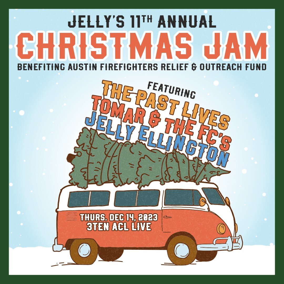 It's the most wonderful time of the year 🎄
Tickets NOW ON SALE for the 11th Annual Christmas Jam ❄ Benefiting Austin Firefighters Relief and Outreach Fund. So much music, so many amazing guests, looking forward to another magical evening with these 