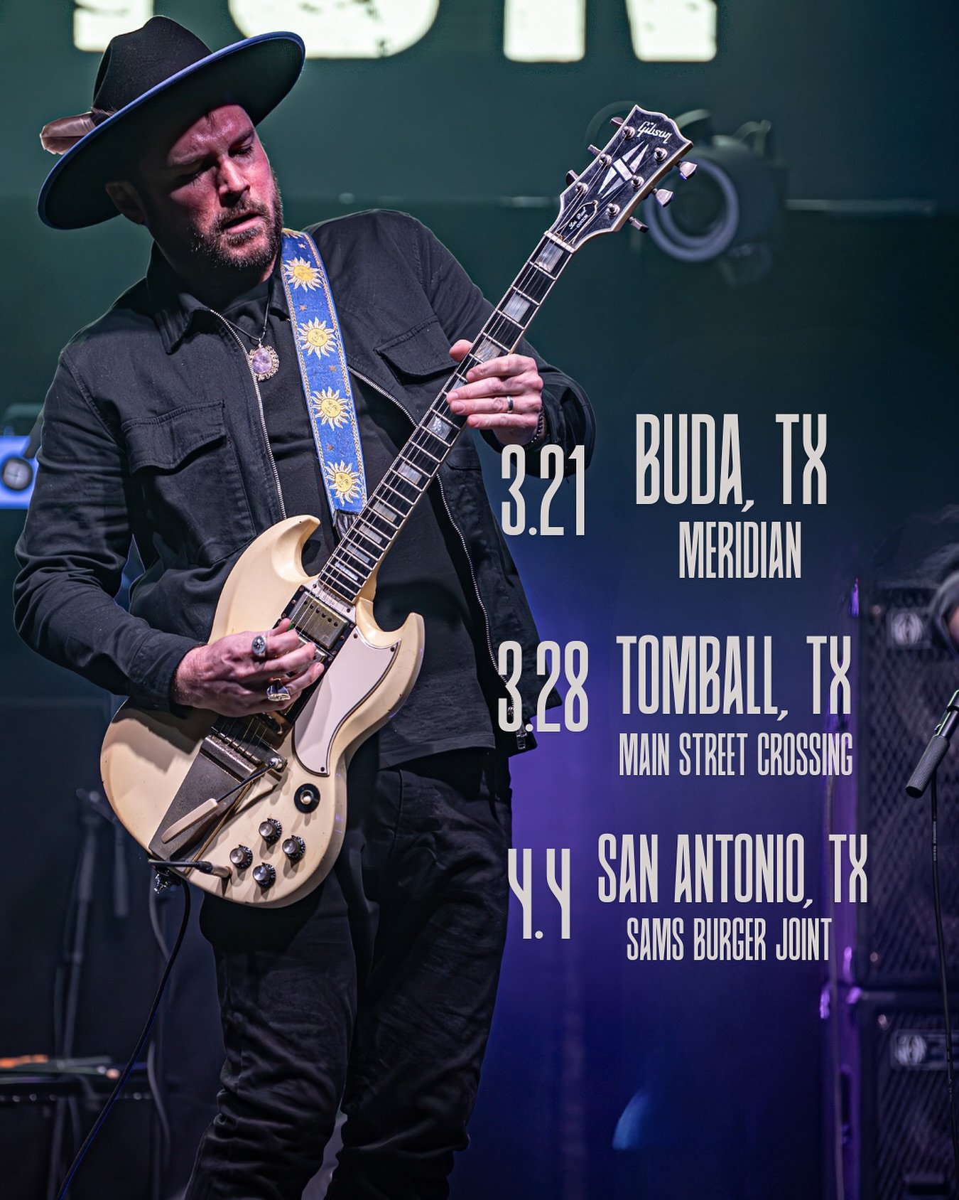 Got some GOODIES comin&rsquo; up Tejas. 🏜️ See you this weekend Buda, then off Tomball to get the LED out, and tasty jams in San Antone. #gospurs

Link in bio for 🎟️ 

🌵 3.21 Buda, TX // @meridianbuda 

🌵 3.28 Tomball, TX // @mainstreetxing w/ @d