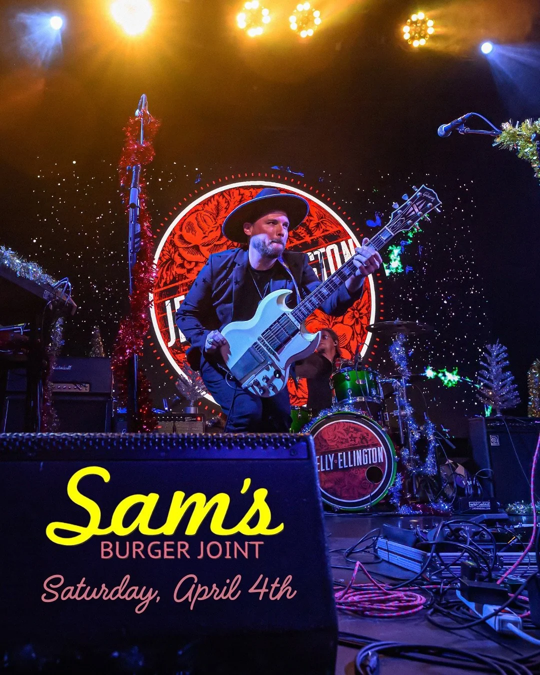 San Antonio! It&rsquo;s been too long, see yall tonight at @samsburgerjoint. Show 8pm 🍔 🤘 

📸 @stan_martin_photography 
&bull;
&bull;
&bull;
&bull;
&bull;
&bull;
&bull;
&bull;
&bull;
&bull;
&bull;
&bull;
&bull;
&bull;
&bull;
#jellyellington #samsb