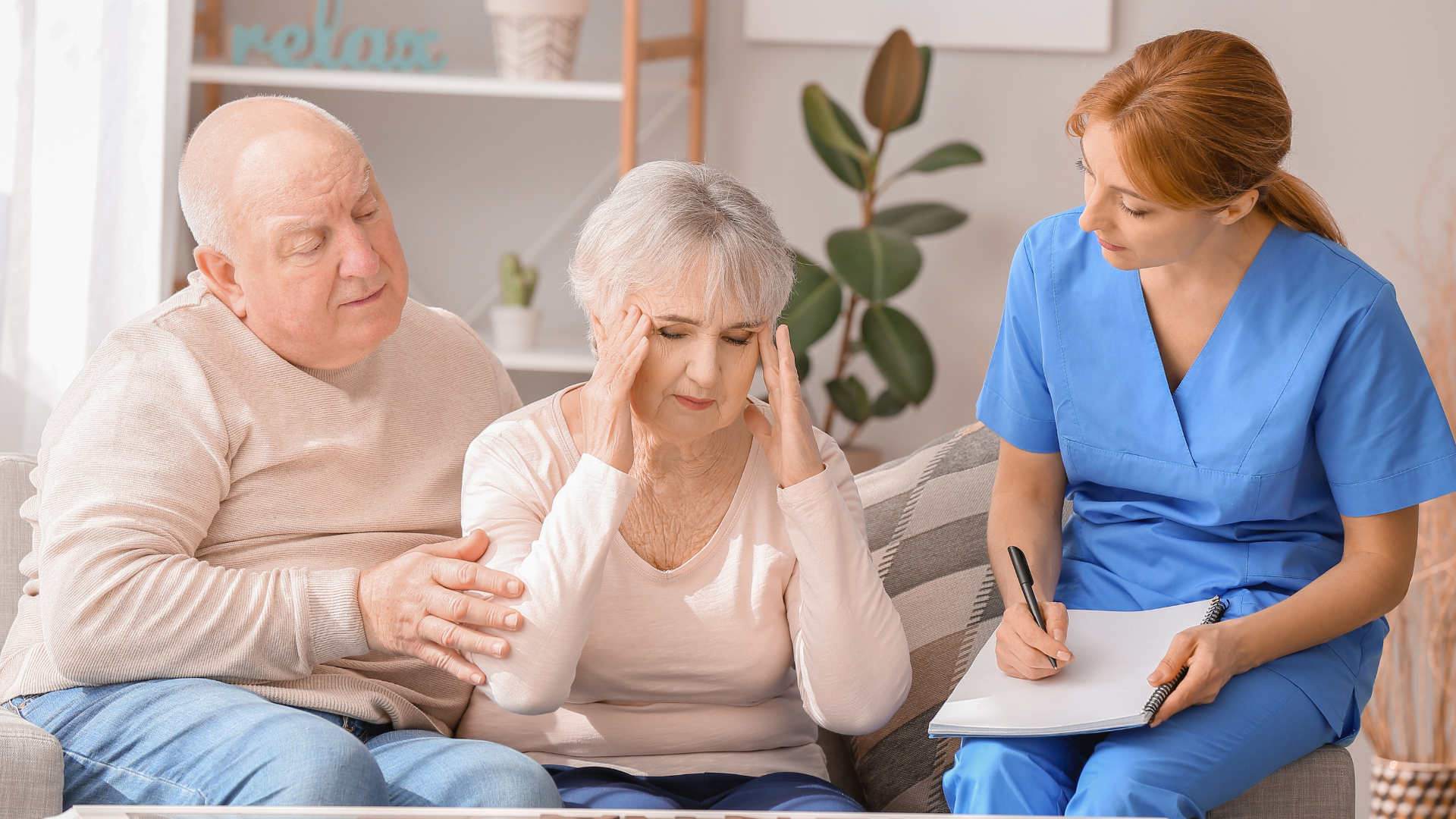 Elderly Suffering from Mental Disability with Caregiver