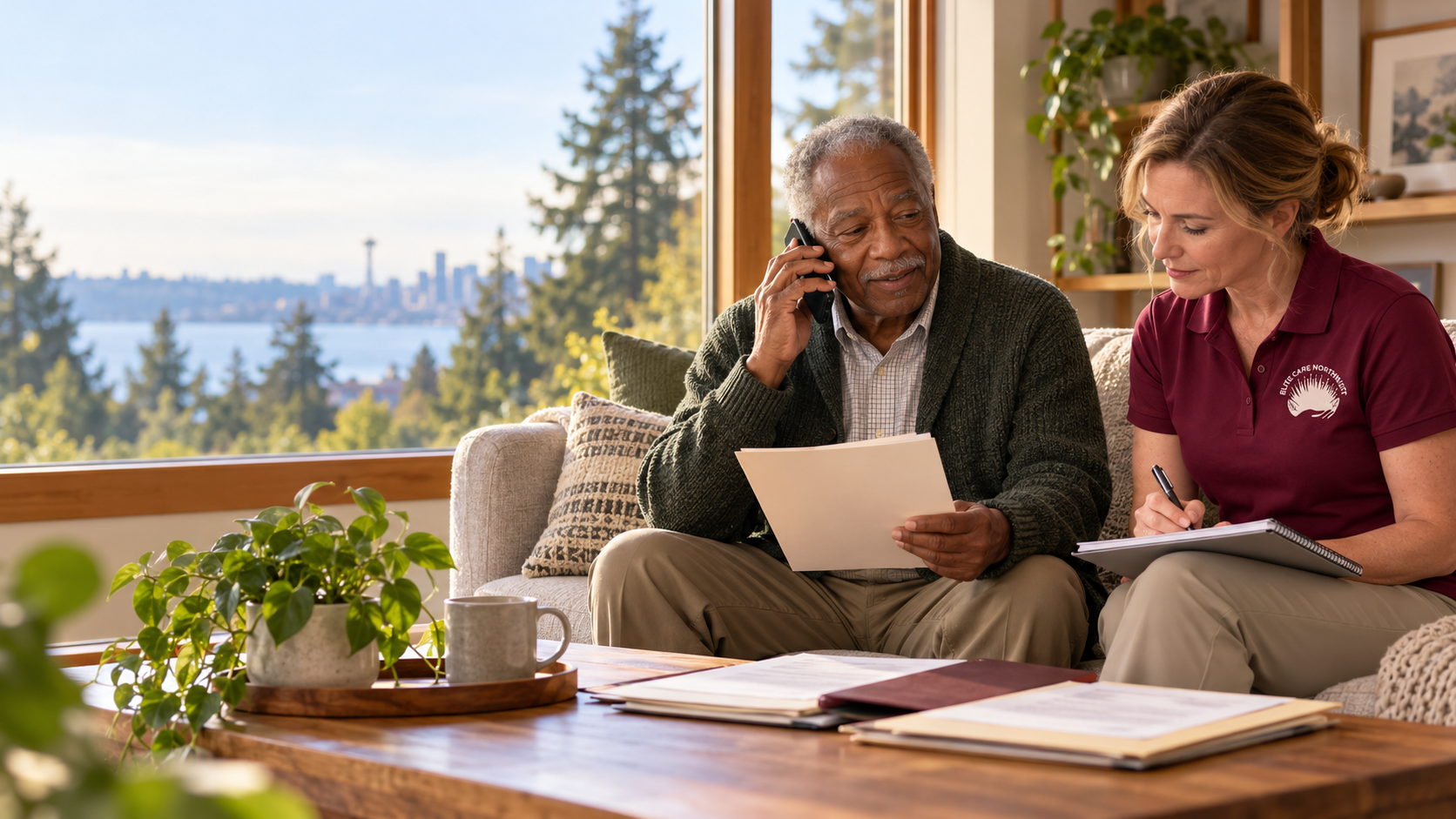 Warm Home Care Consultation by the Window