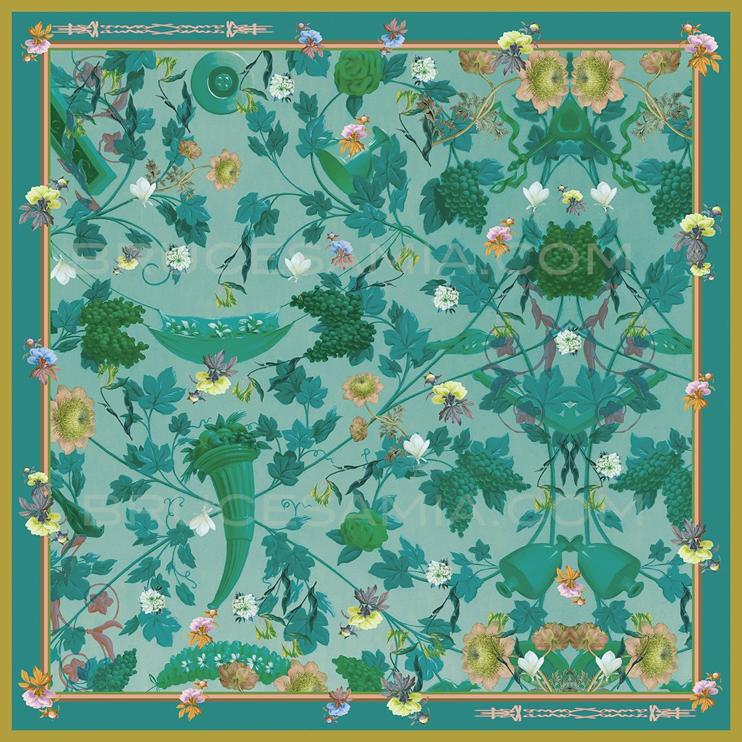 4.BANDANA-green-getty ceiling-70cmx70cm.jpg