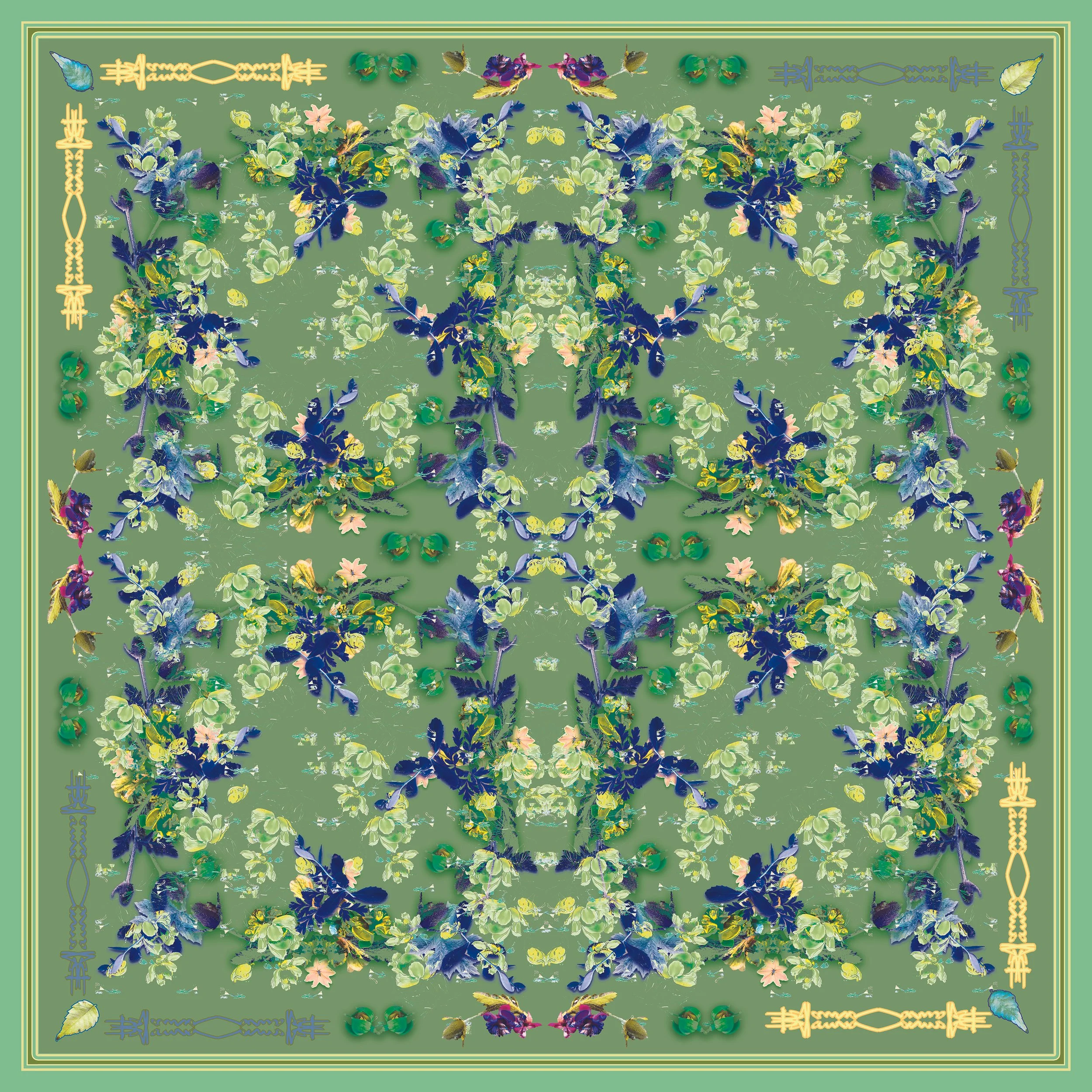 Sage Wreathe - Bandana - Sage Green-Purple