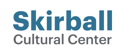 Skrball Cultural Center logo with the word 'skirball' in large blue letters and 'Cultural Center' in smaller gray letters below.