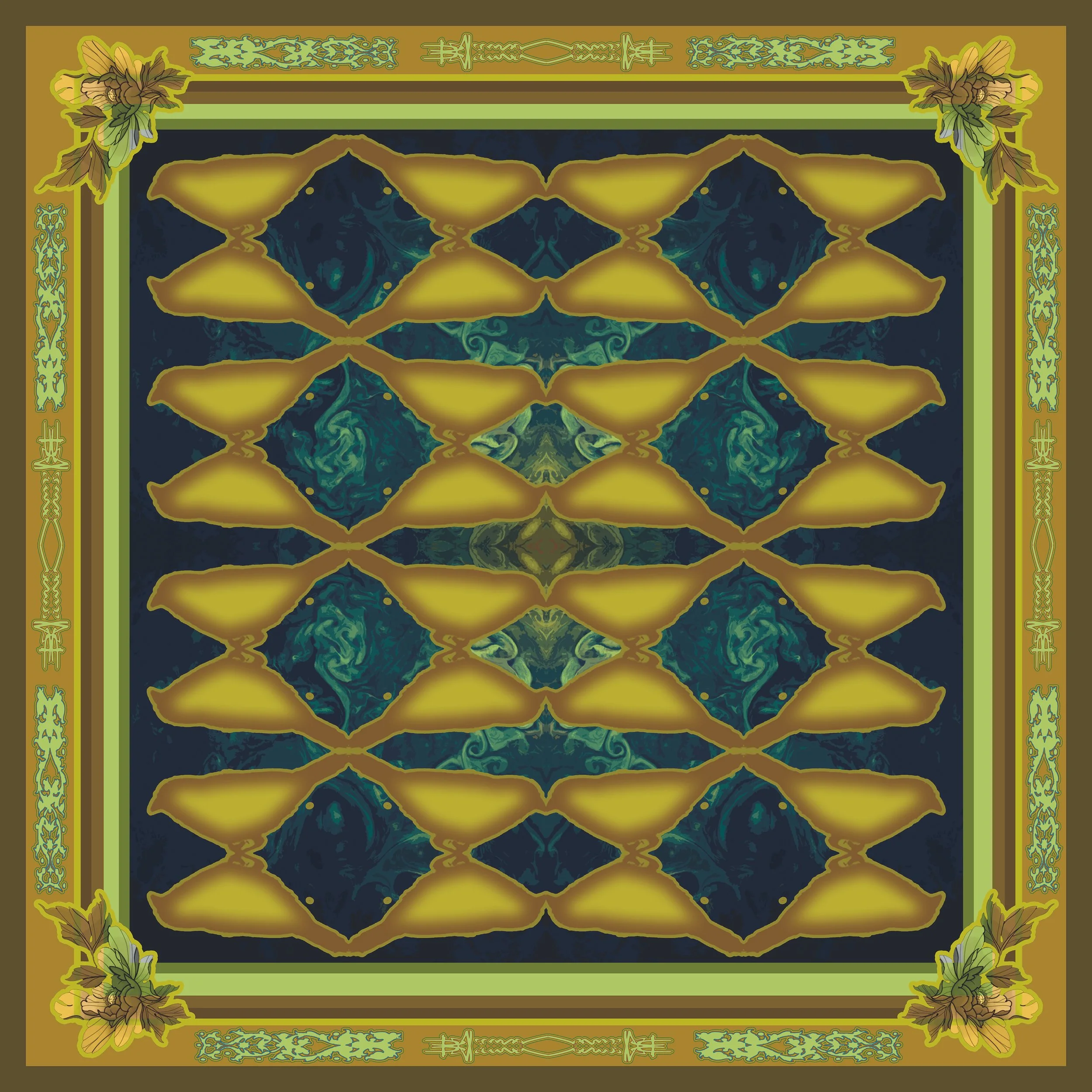 Venus - Bandana - Deep Blue - Gold