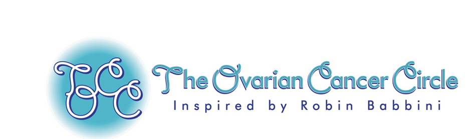 The logo for The Ovarian Cancer Circle featuring the initials 'OCC' with a blue circular background, and text that reads 'The Ovarian Cancer Circle' with a smaller tagline 'Inspired by Robin Babbini'.