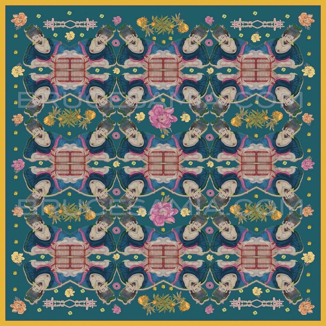 Asian Graphic – Deep Blue - Bandana NEW!