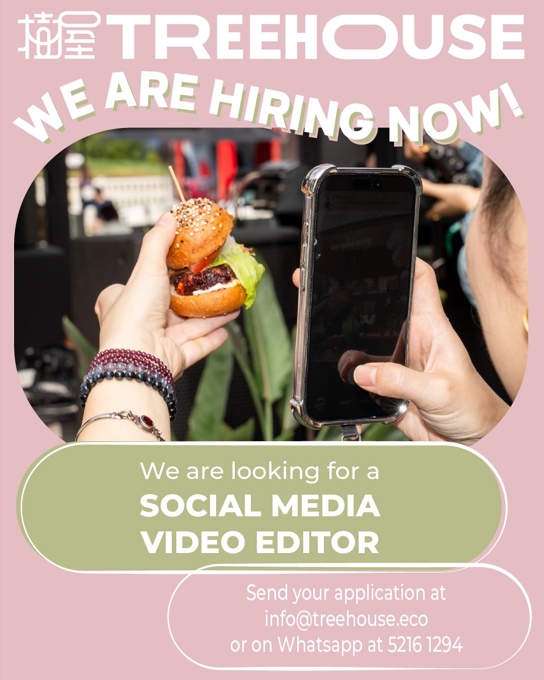 WE'RE HIRING! 🎬

TREEHOUSE is looking for a Social Media Video Editor to join the team!

What we need:
Someone who lives and breathes short-form content &mdash; TikTok, Reels, Shorts &mdash; and knows how to make every second count. If you've got an
