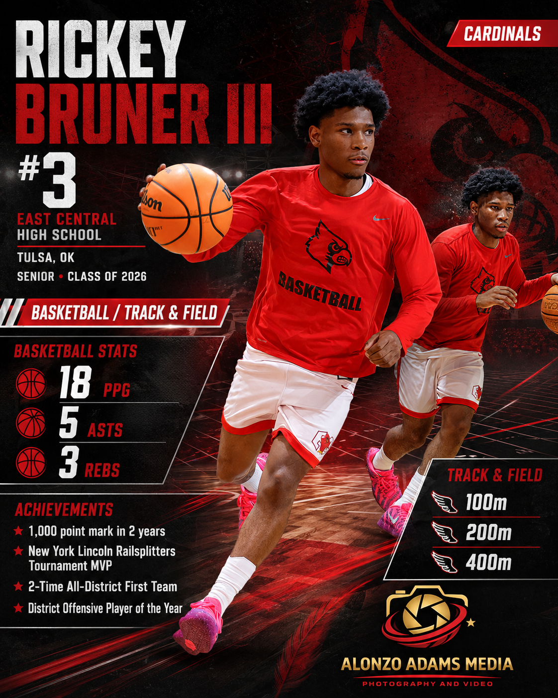 Athlete Spotlight - Rickey Bruner III - Basketball East Central High School