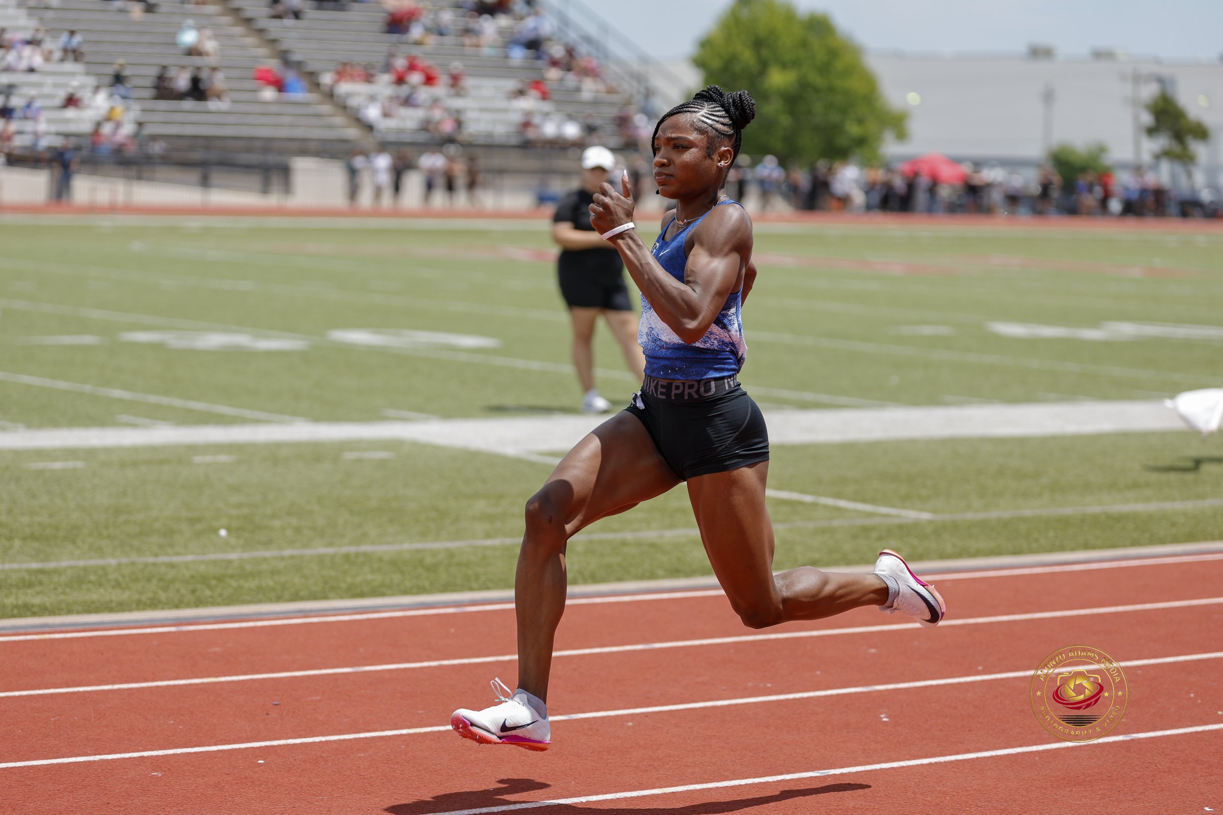 Glenpool High School Senior Saniya Craven sets new record in 5A Girls 100 meter dash final