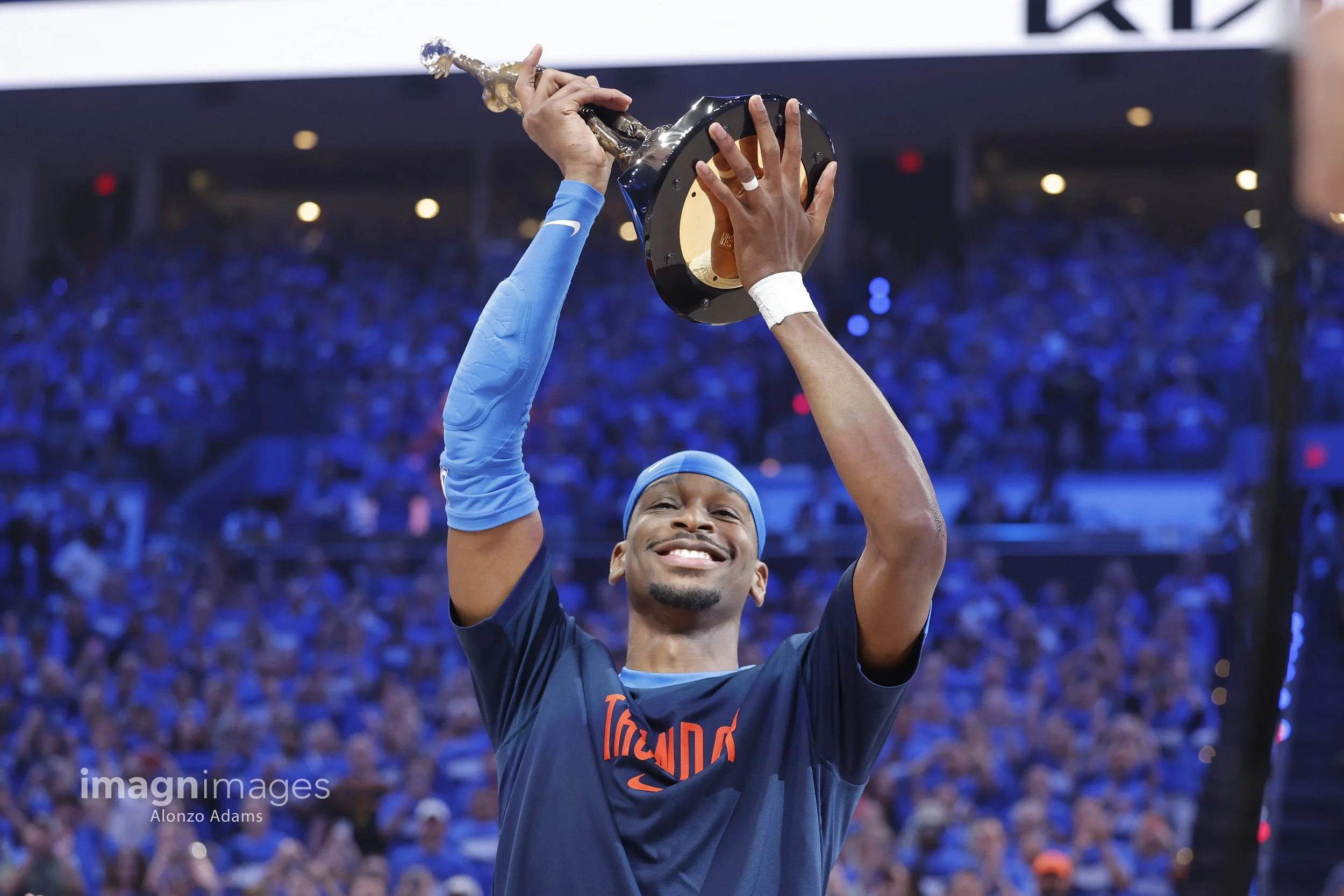 Shai Gilgeous-Alexander after winning the 2025 NBA MVP award for the Oklahoma City Thunder