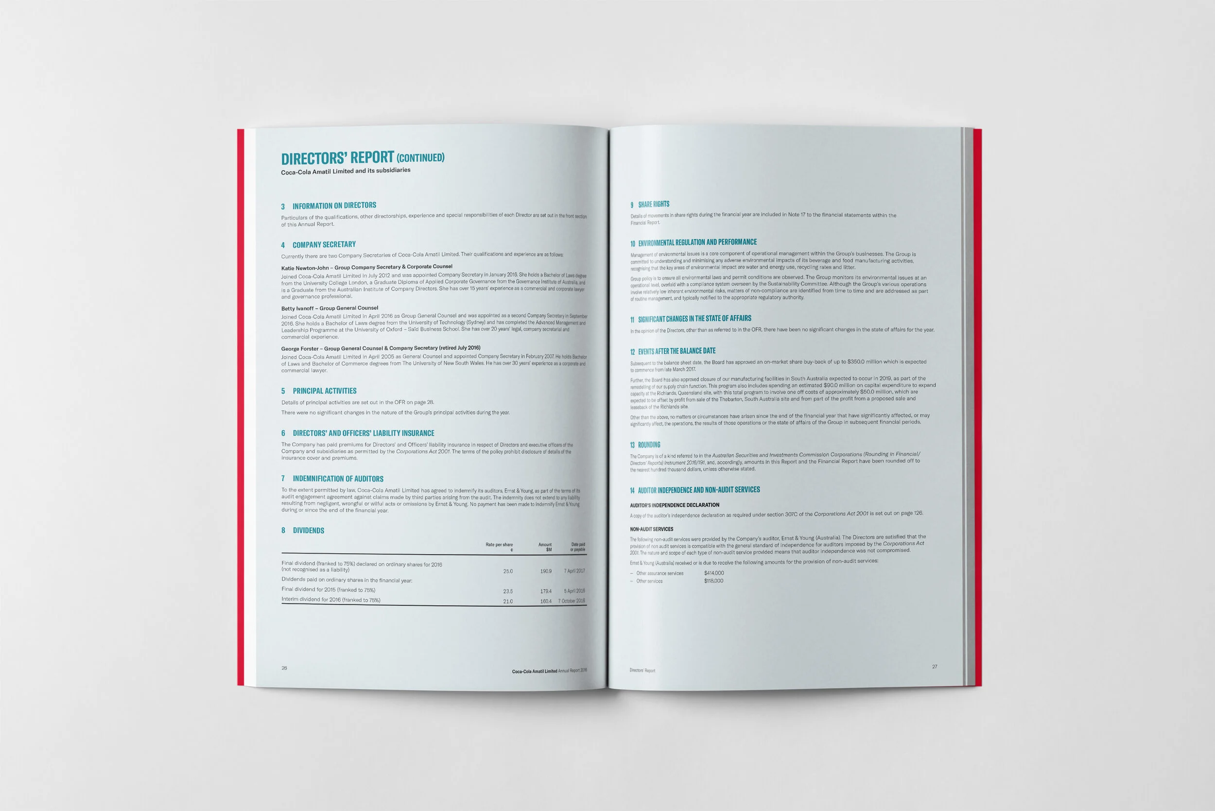 Coca-Cola Amatil Annual Report 2016