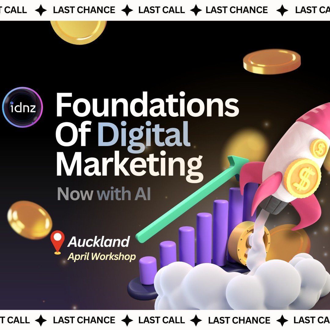 🌟 Digital Marketing SOS: Level Up Your Business in Auckland This April!

Is your online presence a total 😢 disaster zone? Feeling lost in the ever-changing world of digital marketing? Don't panic! @id.ac.nz is here to rescue 😍 you with TWO POWERFU