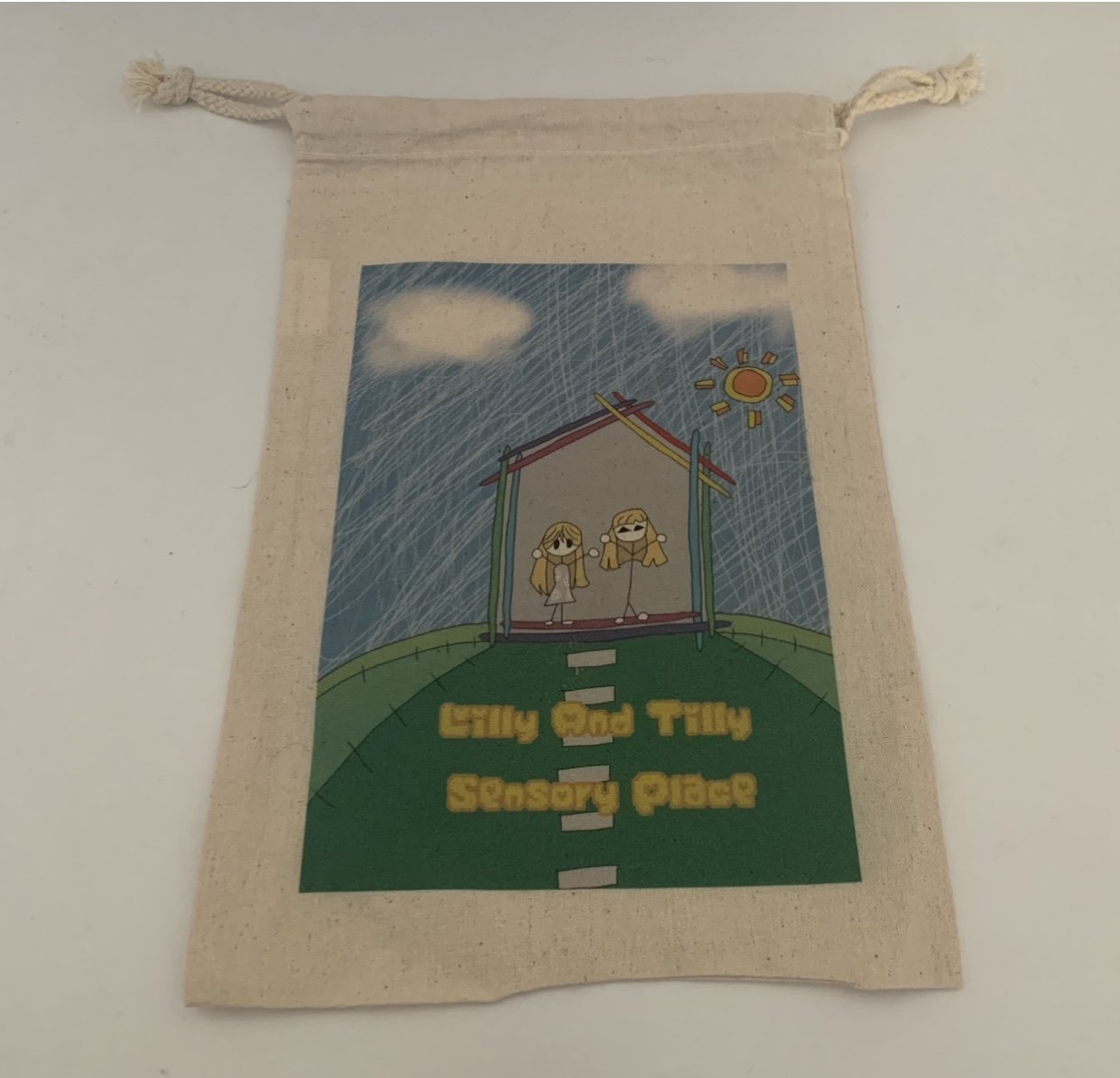 Lilly and Tilly Calico drawstring bag