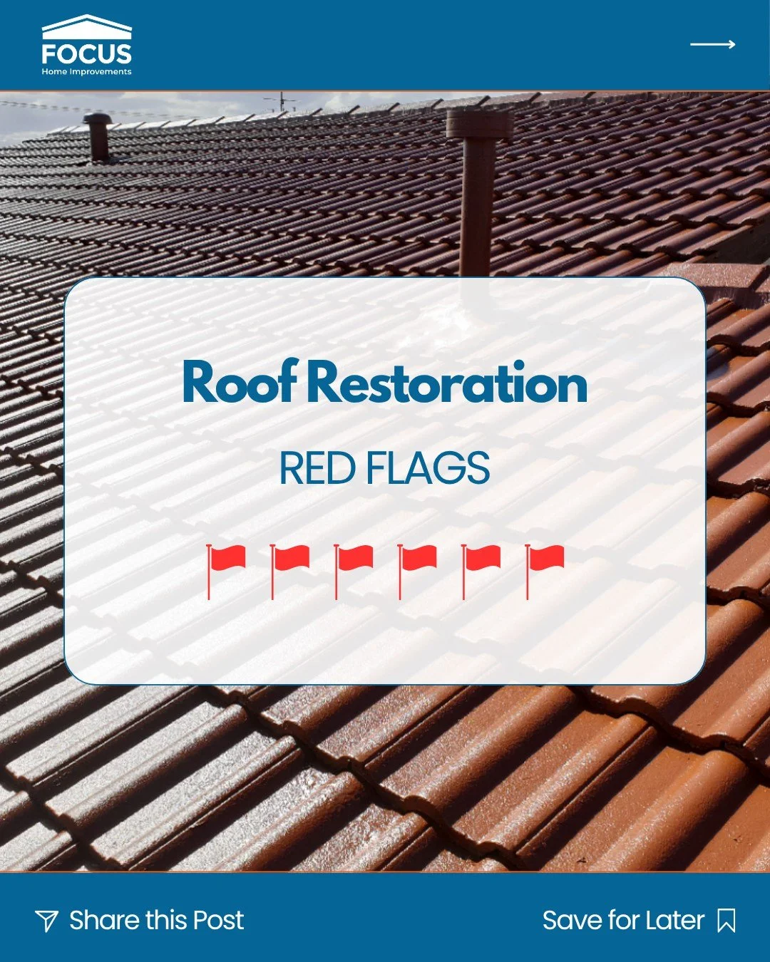 Getting your roof restored? 🏠

There&rsquo;s a fair bit that can go wrong if you don&rsquo;t know what to look for. Most of it isn&rsquo;t obvious at the time, but it certainly shows up later on. 

We&rsquo;ve put together a few red flags we see pre