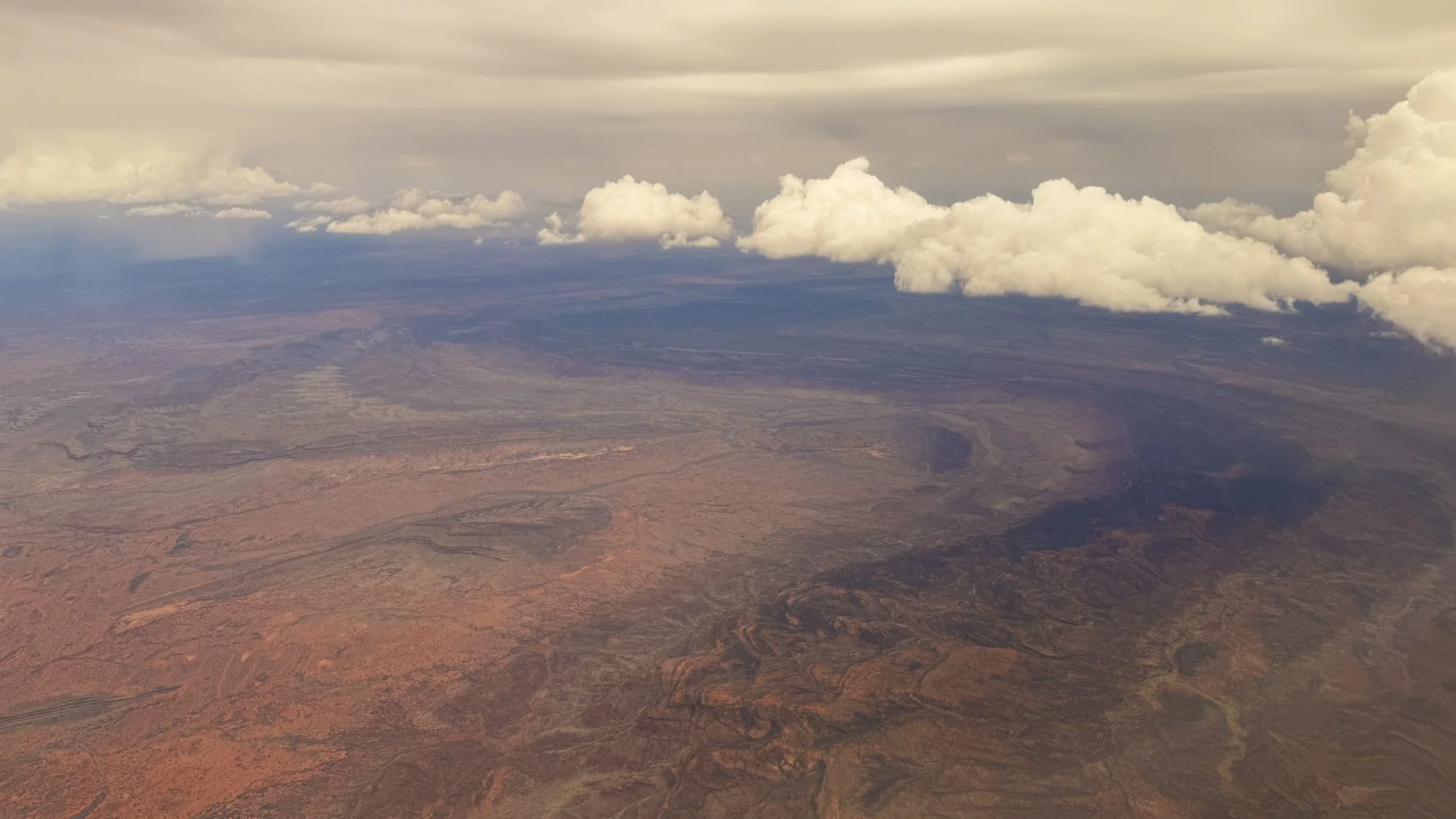 Aerial view of the desert @ NT, Alice Springs