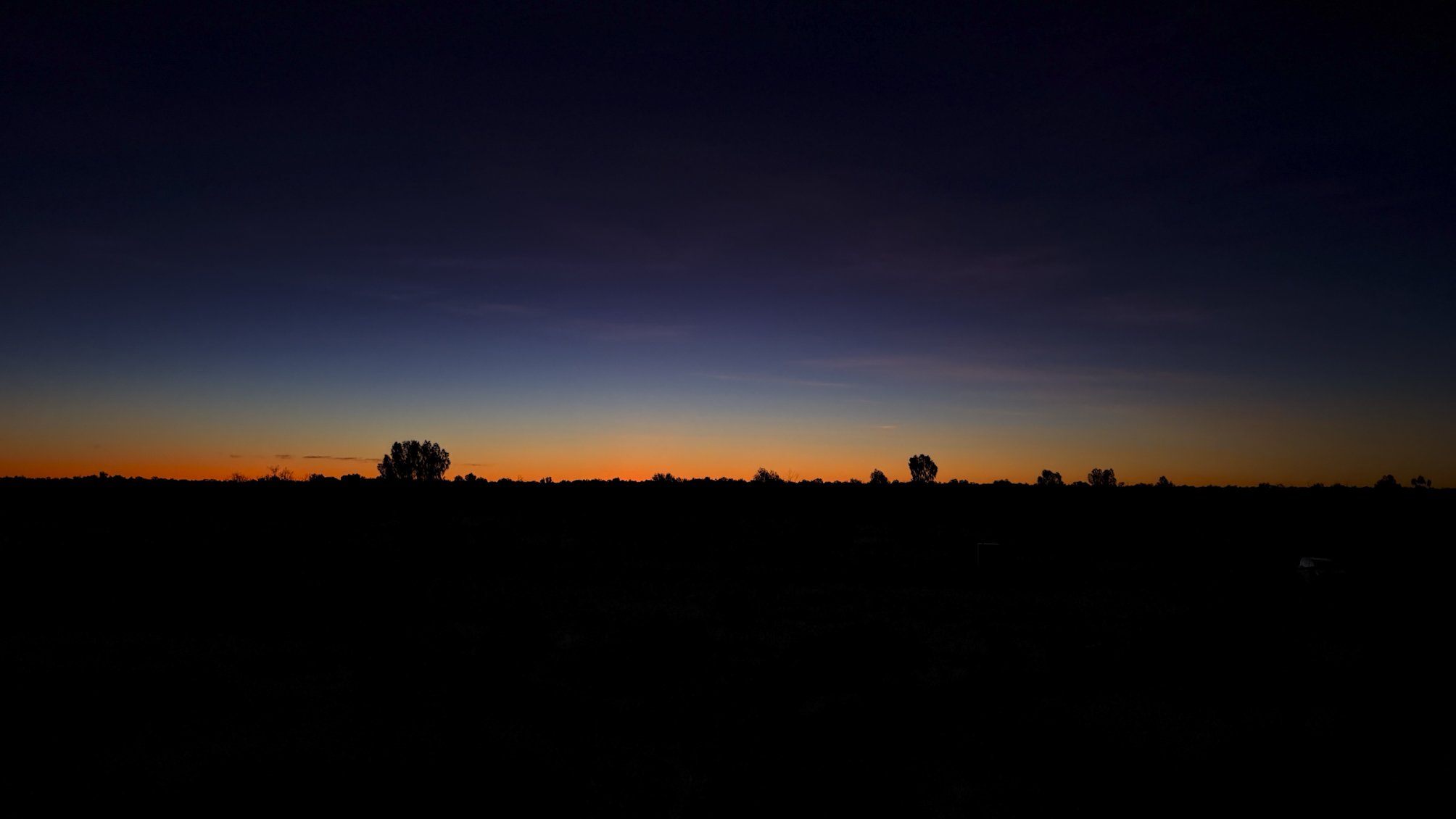 Kathleen Springs at dusk and Min min light near midnight @ NT, Kings Canyon