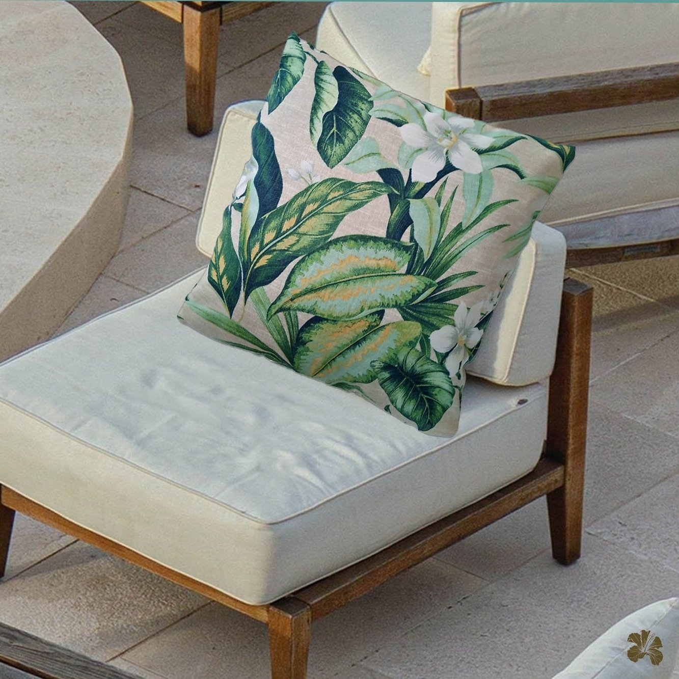 bahamian breeze coal cushion cover, tommy bahama fabric, tropical ...