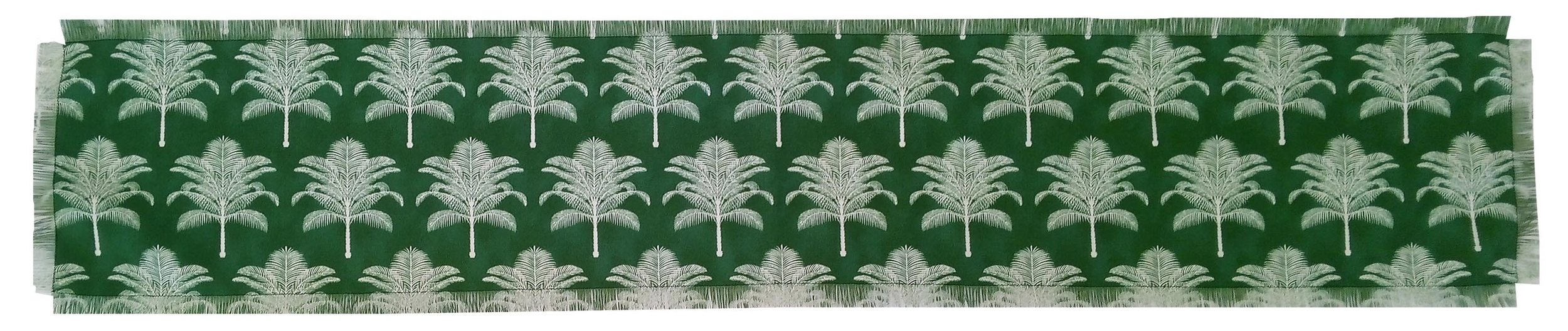 Hibiscus table runner, tropical table runner with hibiscus and bird of