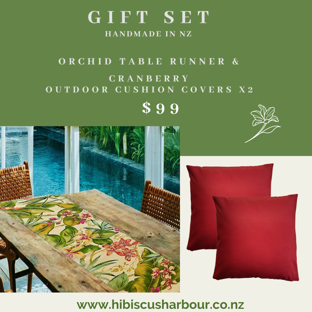 tropical table runner, outdoor table runner, palm table runner, tommy