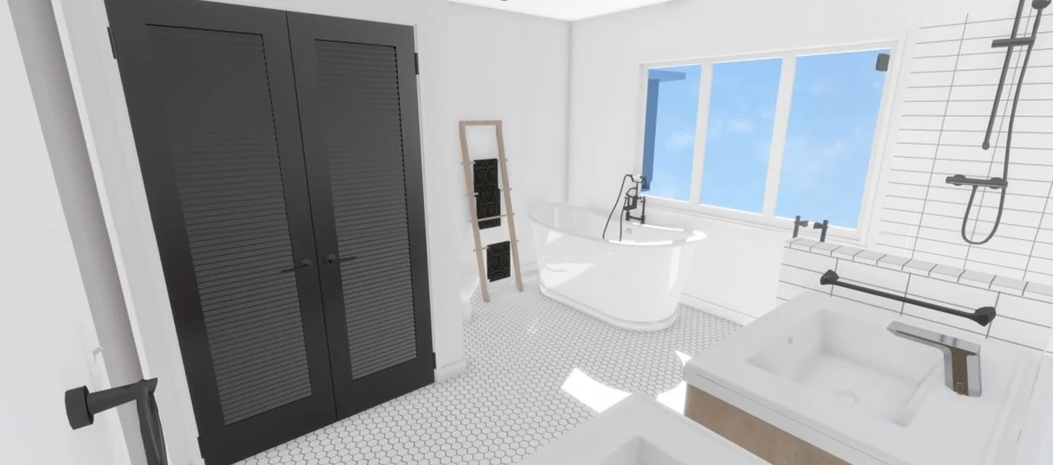 Master Bathroom Interior Rendering 1