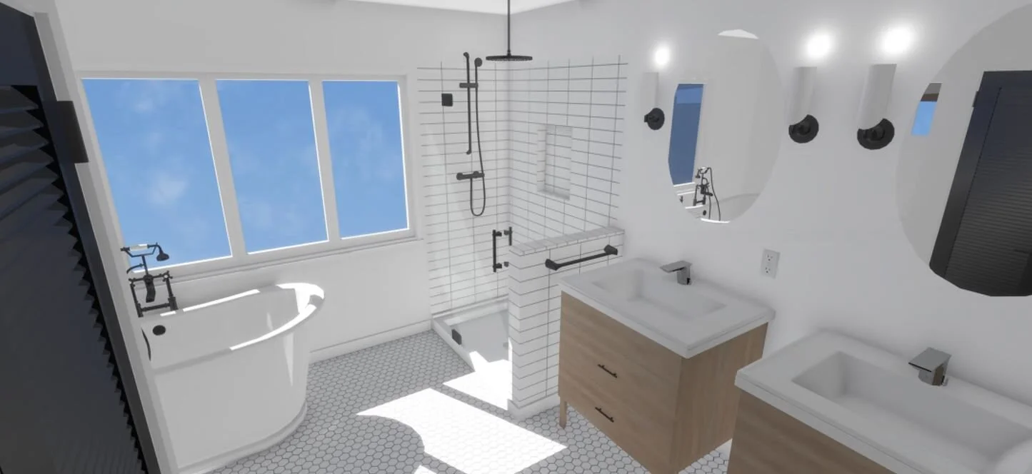 Master Bathroom Interior Rendering 4
