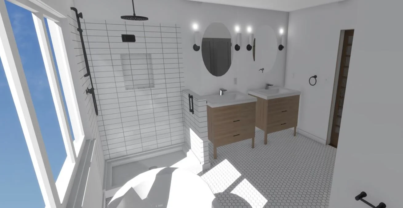 Master Bathroom Interior Rendering 3