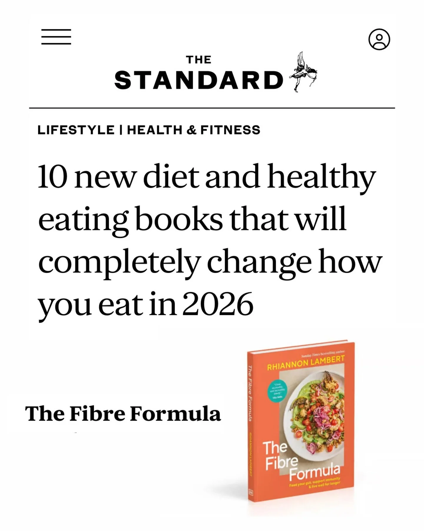 THE FIBRE FORMULA 📚 your wellness bible for 2026! ✨

@Rhitrition&rsquo;s new book The Fibre Formula was highlighted in @TheLondonStandard as one of the new diet and healthy eating books you need for the new year!

This book dives into why 96% of us 